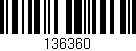 Código de barras (EAN, GTIN, SKU, ISBN): '136360'