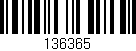 Código de barras (EAN, GTIN, SKU, ISBN): '136365'