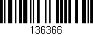 Código de barras (EAN, GTIN, SKU, ISBN): '136366'