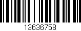 Código de barras (EAN, GTIN, SKU, ISBN): '13636758'