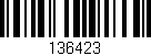 Código de barras (EAN, GTIN, SKU, ISBN): '136423'