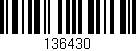 Código de barras (EAN, GTIN, SKU, ISBN): '136430'