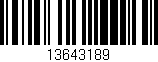 Código de barras (EAN, GTIN, SKU, ISBN): '13643189'