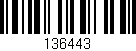 Código de barras (EAN, GTIN, SKU, ISBN): '136443'