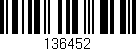 Código de barras (EAN, GTIN, SKU, ISBN): '136452'