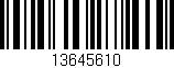 Código de barras (EAN, GTIN, SKU, ISBN): '13645610'