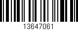 Código de barras (EAN, GTIN, SKU, ISBN): '13647061'