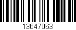 Código de barras (EAN, GTIN, SKU, ISBN): '13647063'
