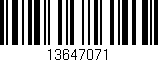 Código de barras (EAN, GTIN, SKU, ISBN): '13647071'