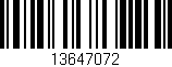 Código de barras (EAN, GTIN, SKU, ISBN): '13647072'