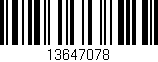 Código de barras (EAN, GTIN, SKU, ISBN): '13647078'