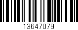 Código de barras (EAN, GTIN, SKU, ISBN): '13647079'