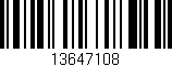 Código de barras (EAN, GTIN, SKU, ISBN): '13647108'