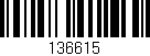 Código de barras (EAN, GTIN, SKU, ISBN): '136615'