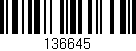 Código de barras (EAN, GTIN, SKU, ISBN): '136645'