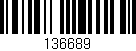 Código de barras (EAN, GTIN, SKU, ISBN): '136689'