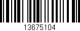 Código de barras (EAN, GTIN, SKU, ISBN): '13675104'
