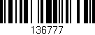 Código de barras (EAN, GTIN, SKU, ISBN): '136777'