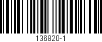 Código de barras (EAN, GTIN, SKU, ISBN): '136820-1'
