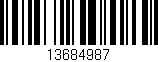 Código de barras (EAN, GTIN, SKU, ISBN): '13684987'