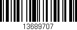 Código de barras (EAN, GTIN, SKU, ISBN): '13689707'