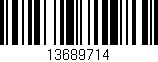 Código de barras (EAN, GTIN, SKU, ISBN): '13689714'