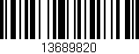 Código de barras (EAN, GTIN, SKU, ISBN): '13689820'