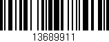 Código de barras (EAN, GTIN, SKU, ISBN): '13689911'