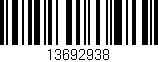 Código de barras (EAN, GTIN, SKU, ISBN): '13692938'