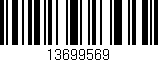 Código de barras (EAN, GTIN, SKU, ISBN): '13699569'
