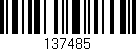 Código de barras (EAN, GTIN, SKU, ISBN): '137485'