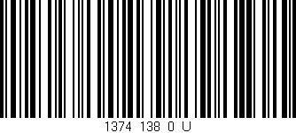 Código de barras (EAN, GTIN, SKU, ISBN): '1374_138_0_U'
