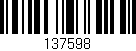 Código de barras (EAN, GTIN, SKU, ISBN): '137598'