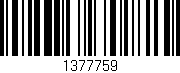 Código de barras (EAN, GTIN, SKU, ISBN): '1377759'