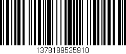 Código de barras (EAN, GTIN, SKU, ISBN): '1378189535910'
