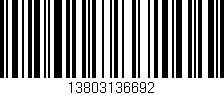 Código de barras (EAN, GTIN, SKU, ISBN): '13803136692'