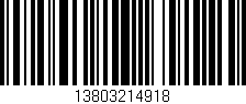 Código de barras (EAN, GTIN, SKU, ISBN): '13803214918'