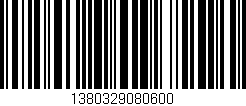 Código de barras (EAN, GTIN, SKU, ISBN): '1380329080600'