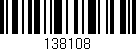 Código de barras (EAN, GTIN, SKU, ISBN): '138108'