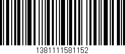 Código de barras (EAN, GTIN, SKU, ISBN): '1381111581152'