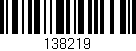 Código de barras (EAN, GTIN, SKU, ISBN): '138219'