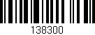 Código de barras (EAN, GTIN, SKU, ISBN): '138300'