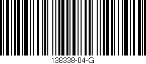 Código de barras (EAN, GTIN, SKU, ISBN): '138338-04-G'