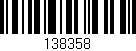 Código de barras (EAN, GTIN, SKU, ISBN): '138358'