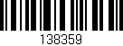 Código de barras (EAN, GTIN, SKU, ISBN): '138359'