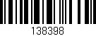 Código de barras (EAN, GTIN, SKU, ISBN): '138398'