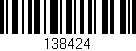 Código de barras (EAN, GTIN, SKU, ISBN): '138424'