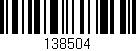 Código de barras (EAN, GTIN, SKU, ISBN): '138504'