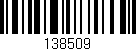 Código de barras (EAN, GTIN, SKU, ISBN): '138509'