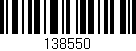 Código de barras (EAN, GTIN, SKU, ISBN): '138550'